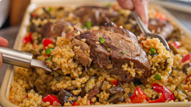 Hindi But ve Bulgur Pilavı Tarifi - 1