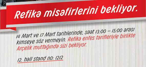 Refika 14-17 Mart'da Arçelik standında - refika-14-17-martda-arcelik-standinda