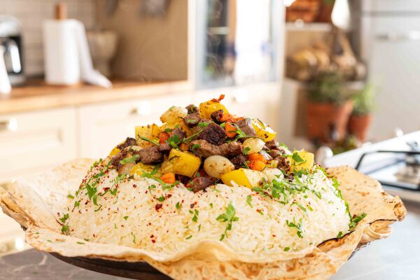 Patatesli Kuşbaşı Et ve Pilav Tarifi - 